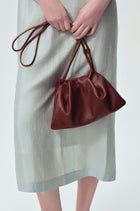 Adjustable  Mini Cloud Clutch Claret