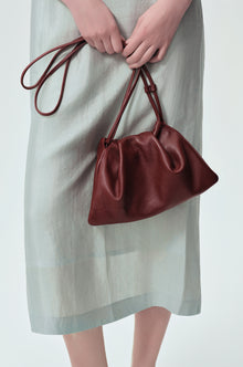 Adjustable  Mini Cloud Clutch Claret