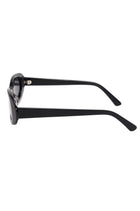 Audrey Oval-frame Sunglasses-Black