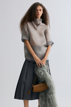 Two-tone Reversible Organza Blouse in silk