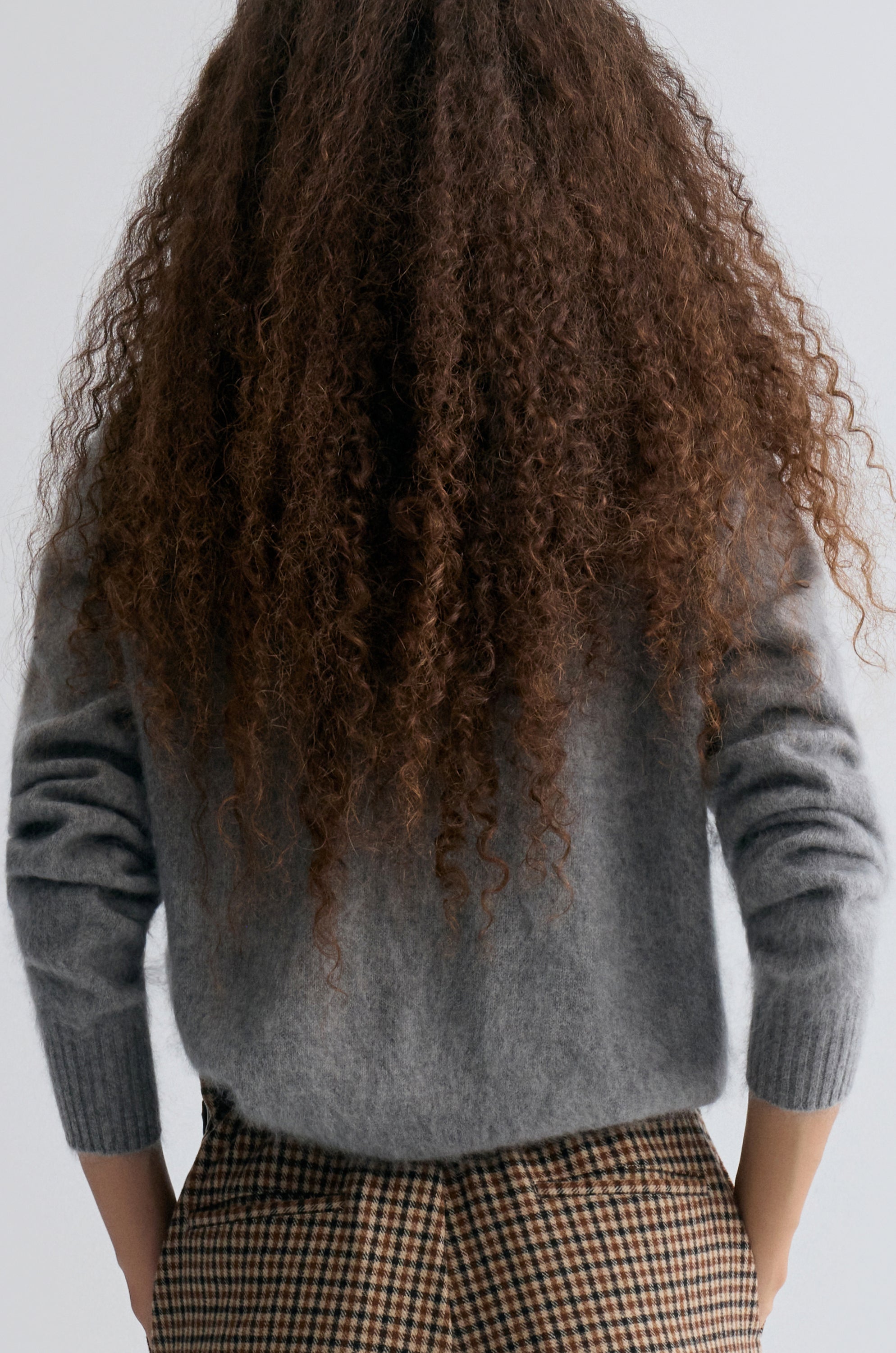 Buttery Boxy Brushed Wool Sweater Grey