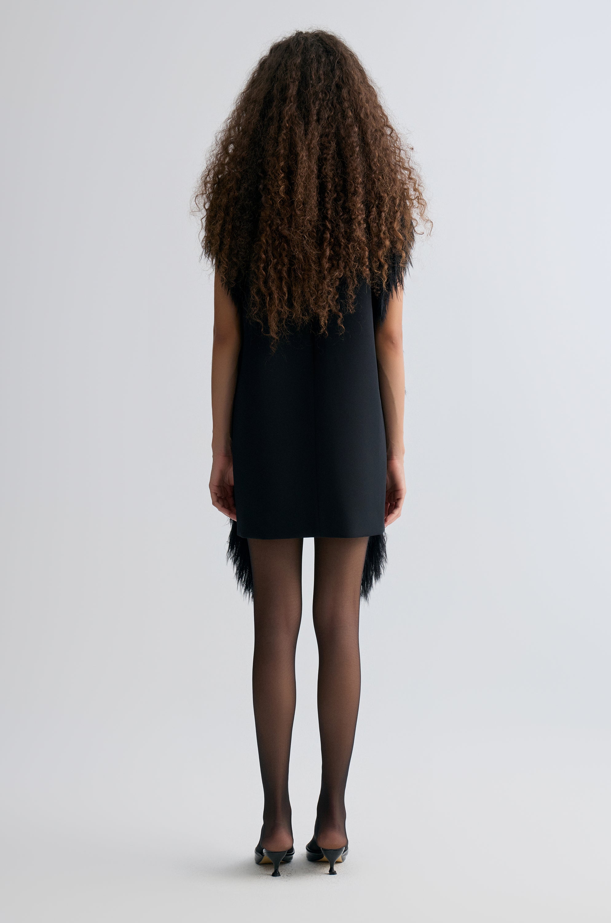 Side-Trim Wool Dress