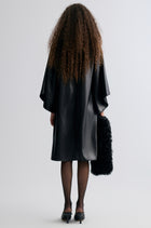 Waxed Slouch-neck Dress
