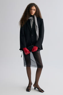 Boxy Single-Breasted Blazer Black