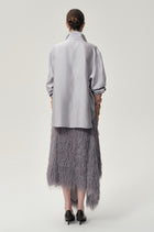 Stud-embellished Shirt Pale Grey