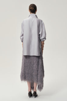 Stud-embellished Shirt Pale Grey
