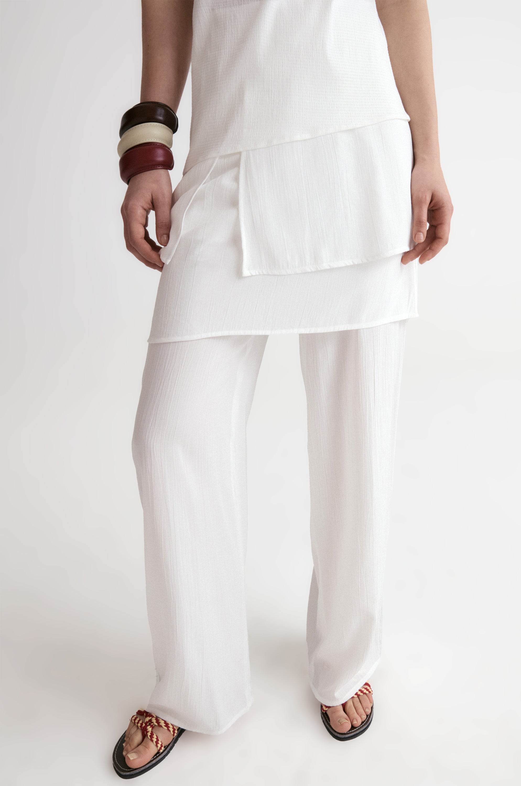 2in1 Set Trousers-White