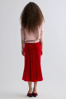 Velvet Mermaid Skirt Crimson