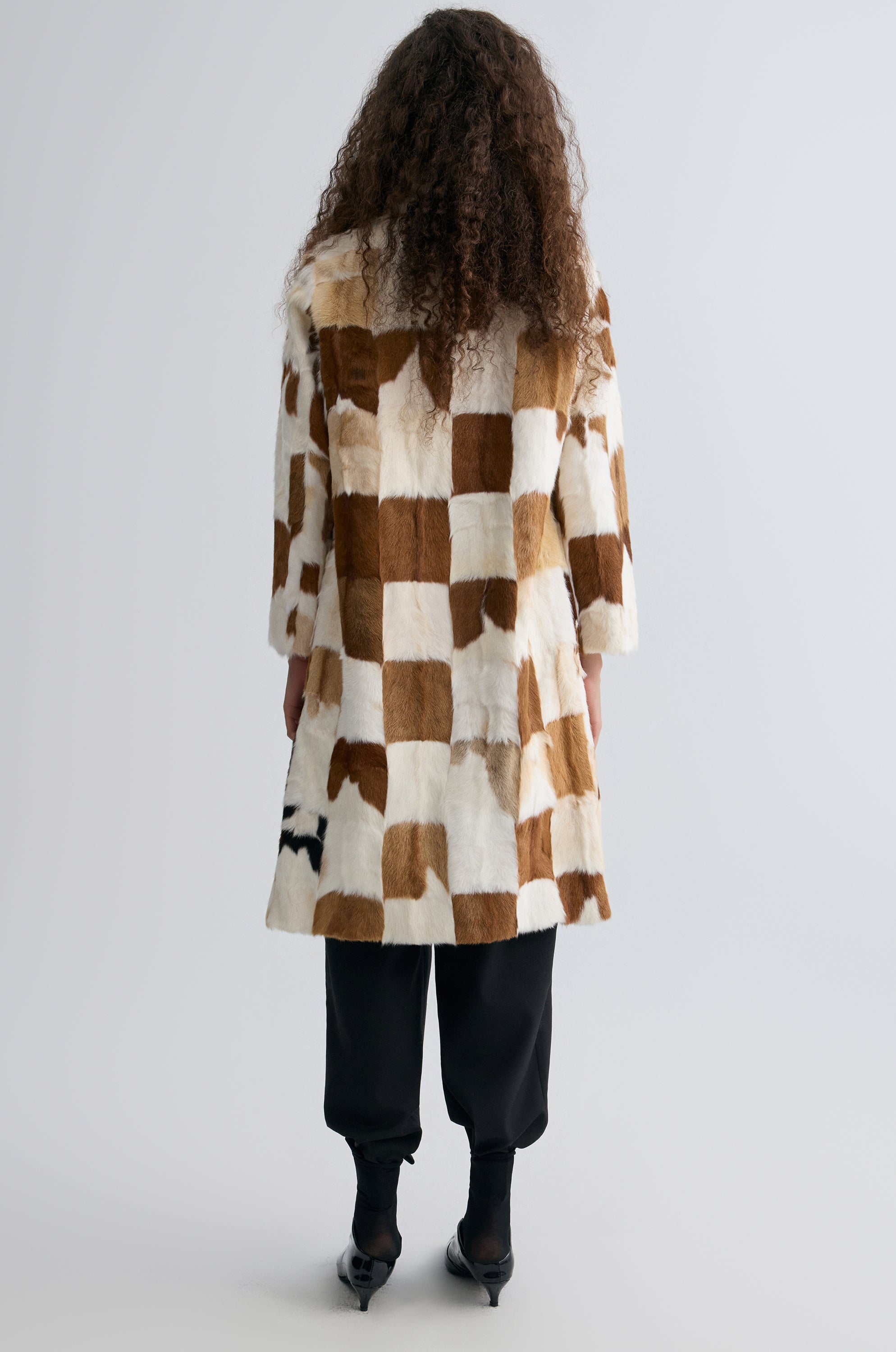 Chevre Patchwork Fur Coat