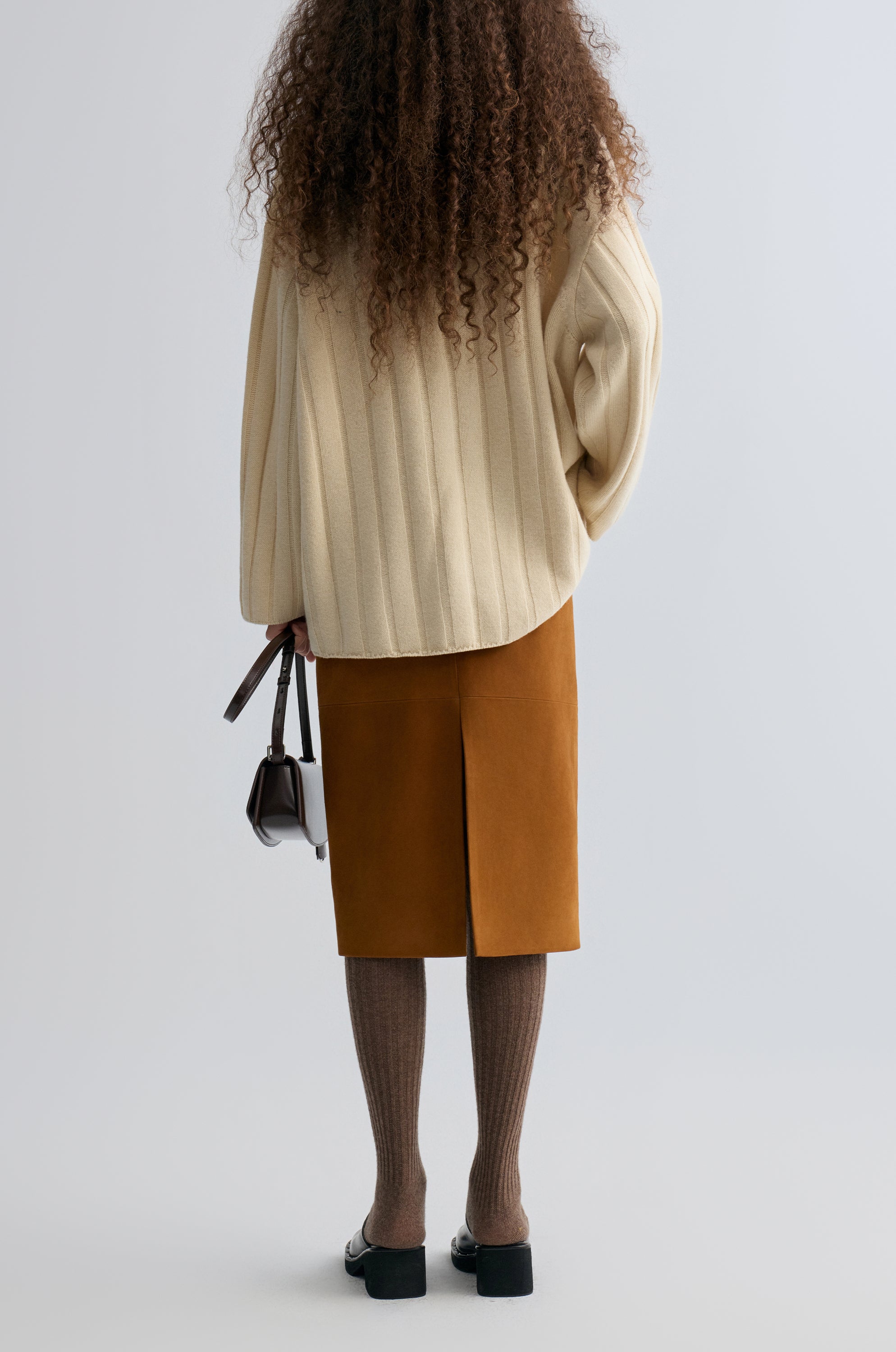 Boyfriend Collar Sweater in wool and yak-blend