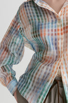 Amalfi Checked Sheer Oversize Shirt