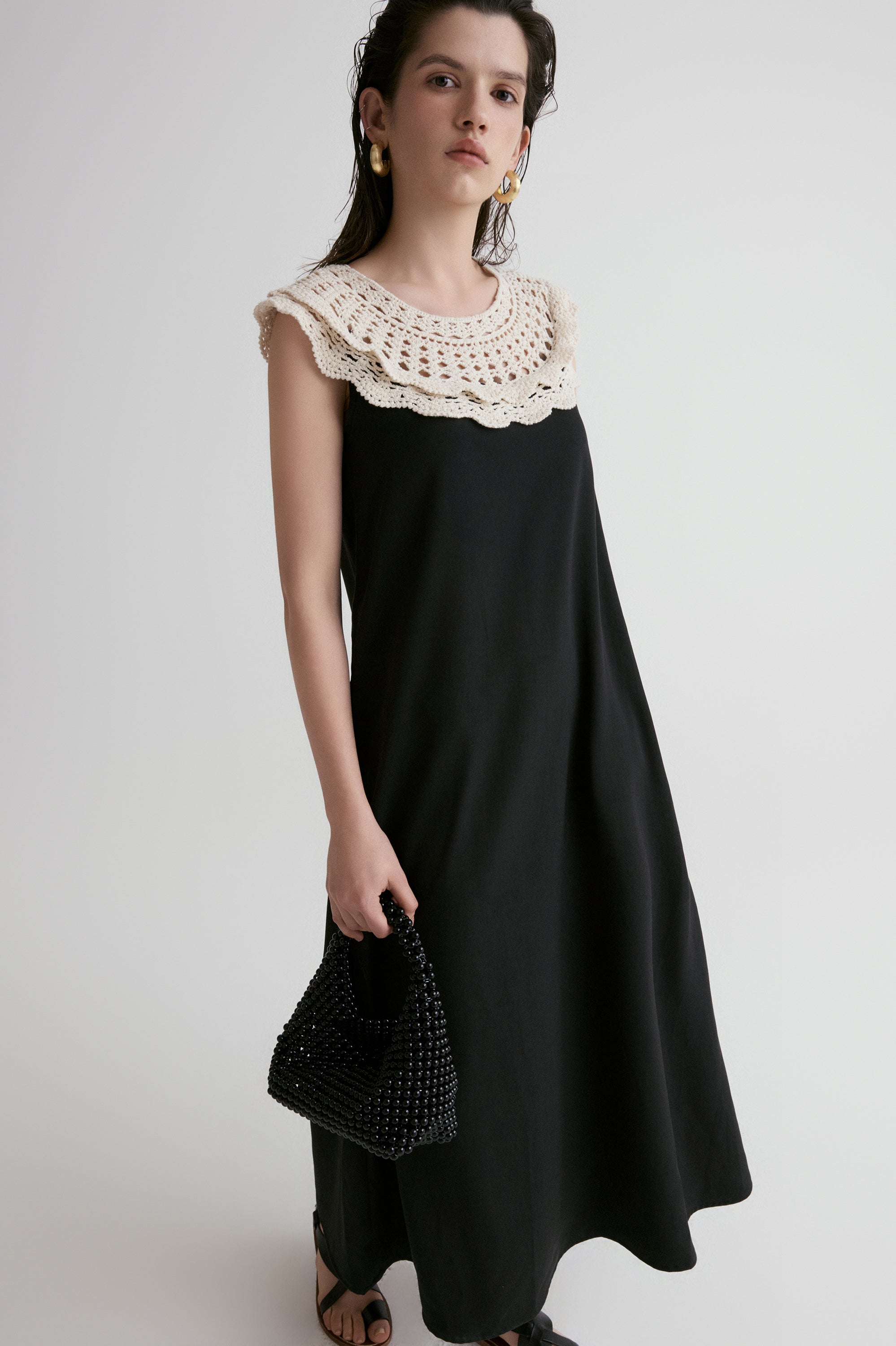 Glam Handle Bag-Black