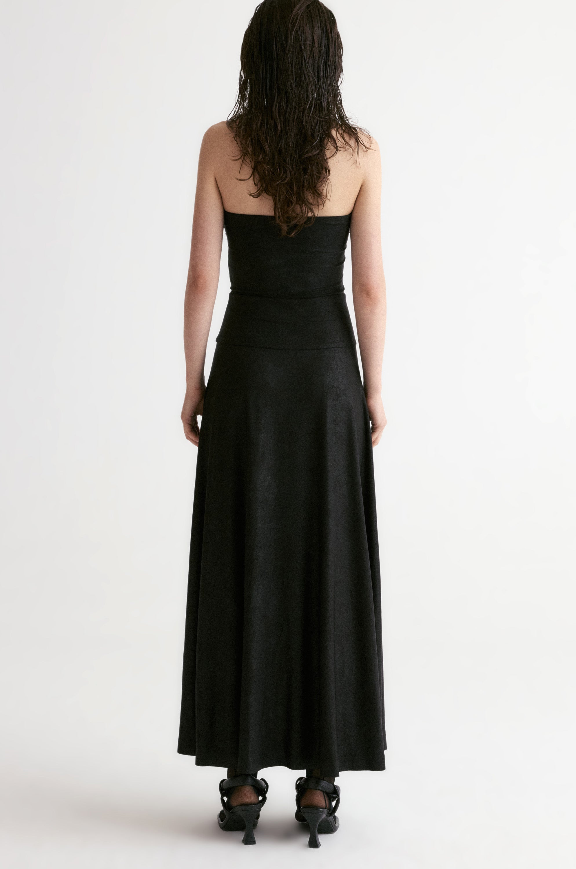 Strapless Jersey Maxi Dress