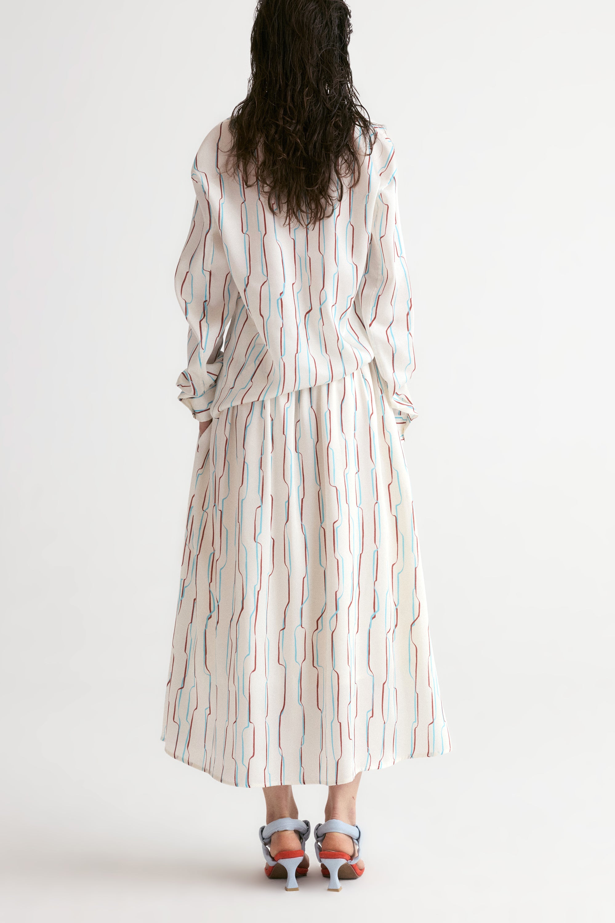 Santorini Twisted Shirt in Viscose Silk
