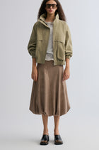Tulip Checked Ballon-hem Skirt