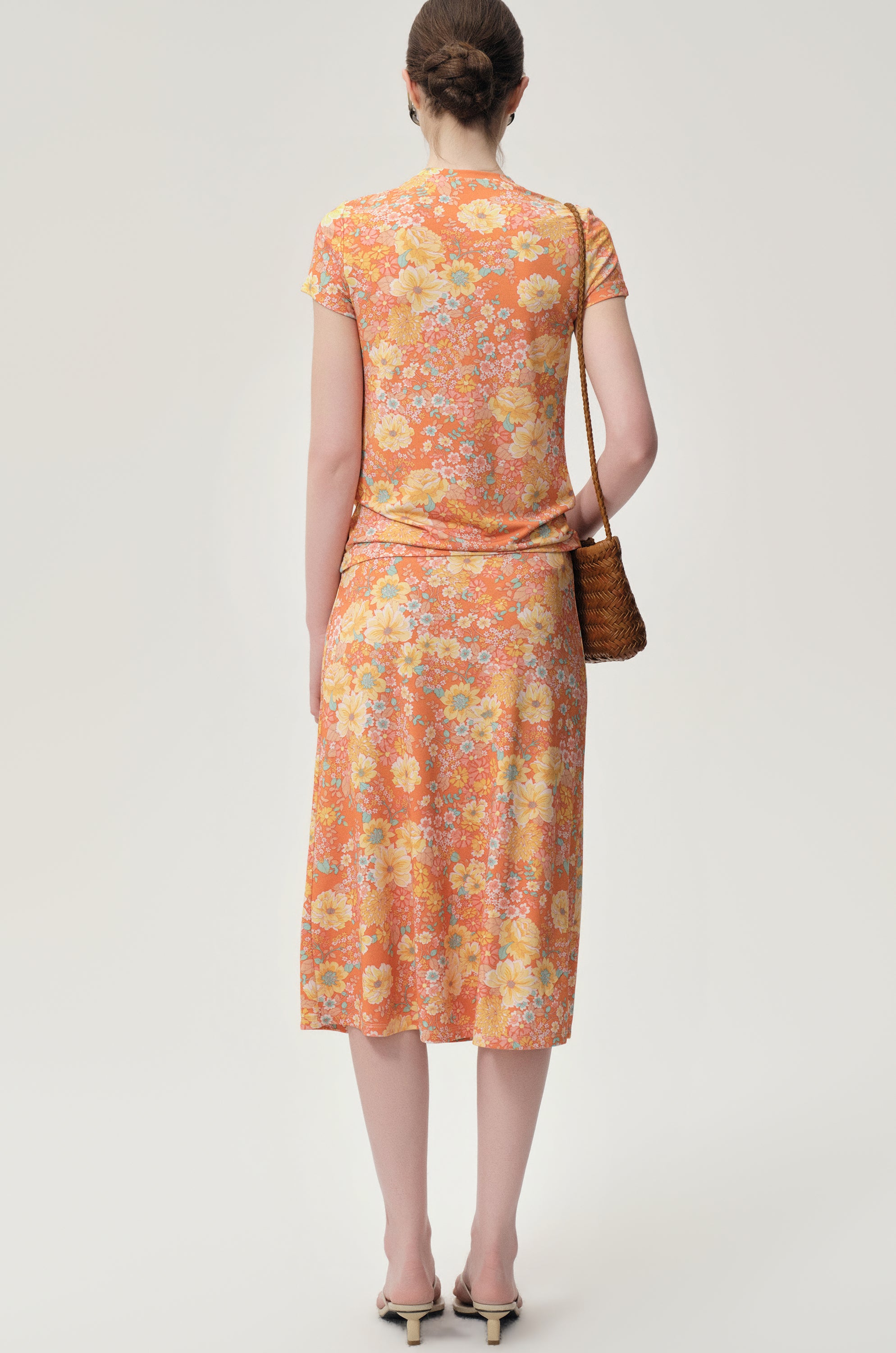 Daisy Viscose Jersey Midi Skirt
