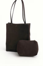 Metro Tote Bag in Suede Deep Brown