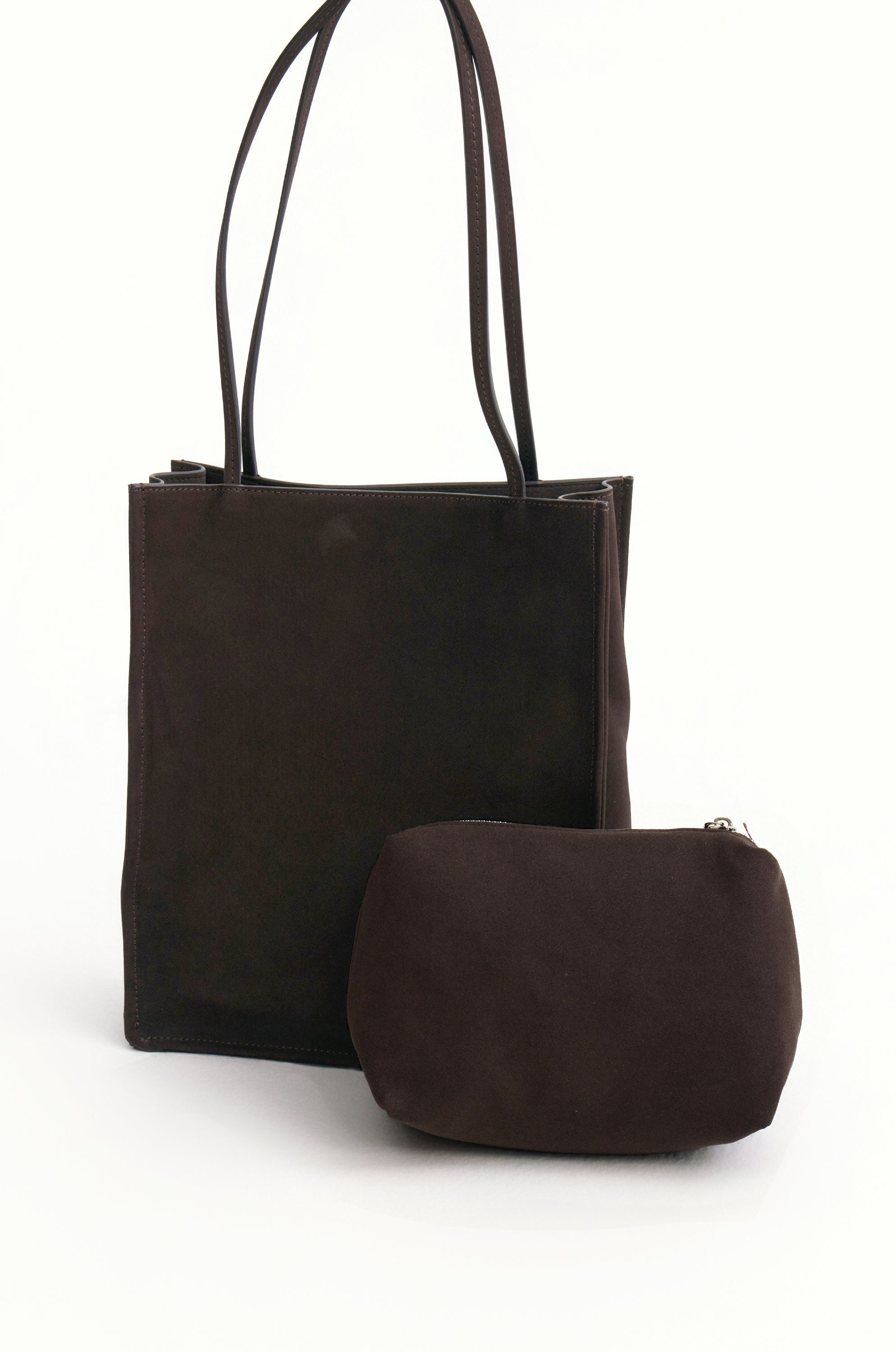Metro Tote Bag in Suede Deep Brown