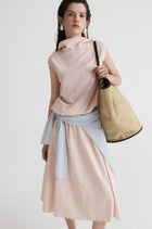 Amalfi Elasticated Dress-Blush