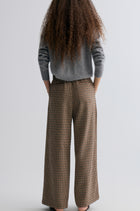 Check Wide-leg Trousers