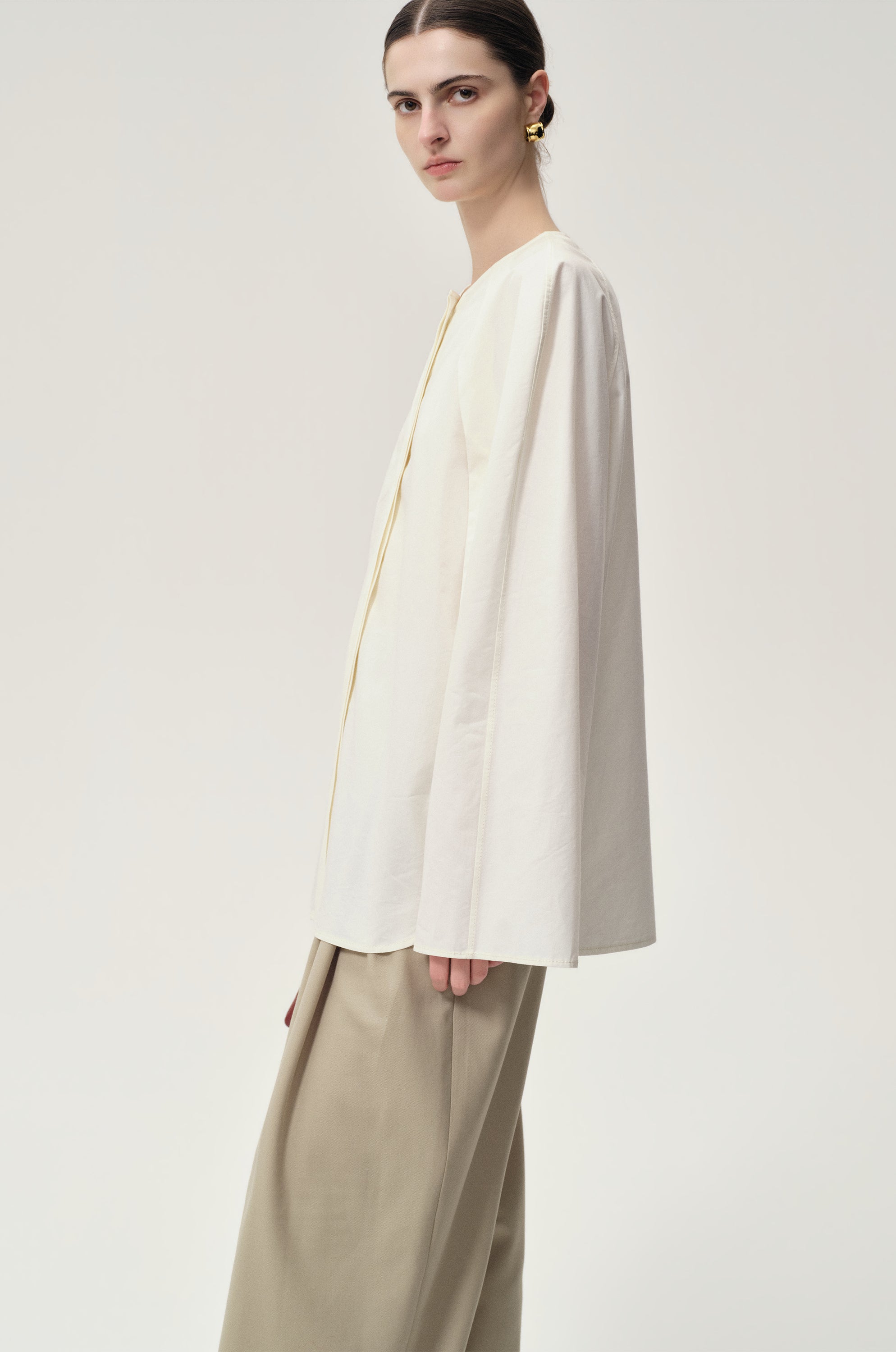 Sculptural Shaped Shirt Off-White