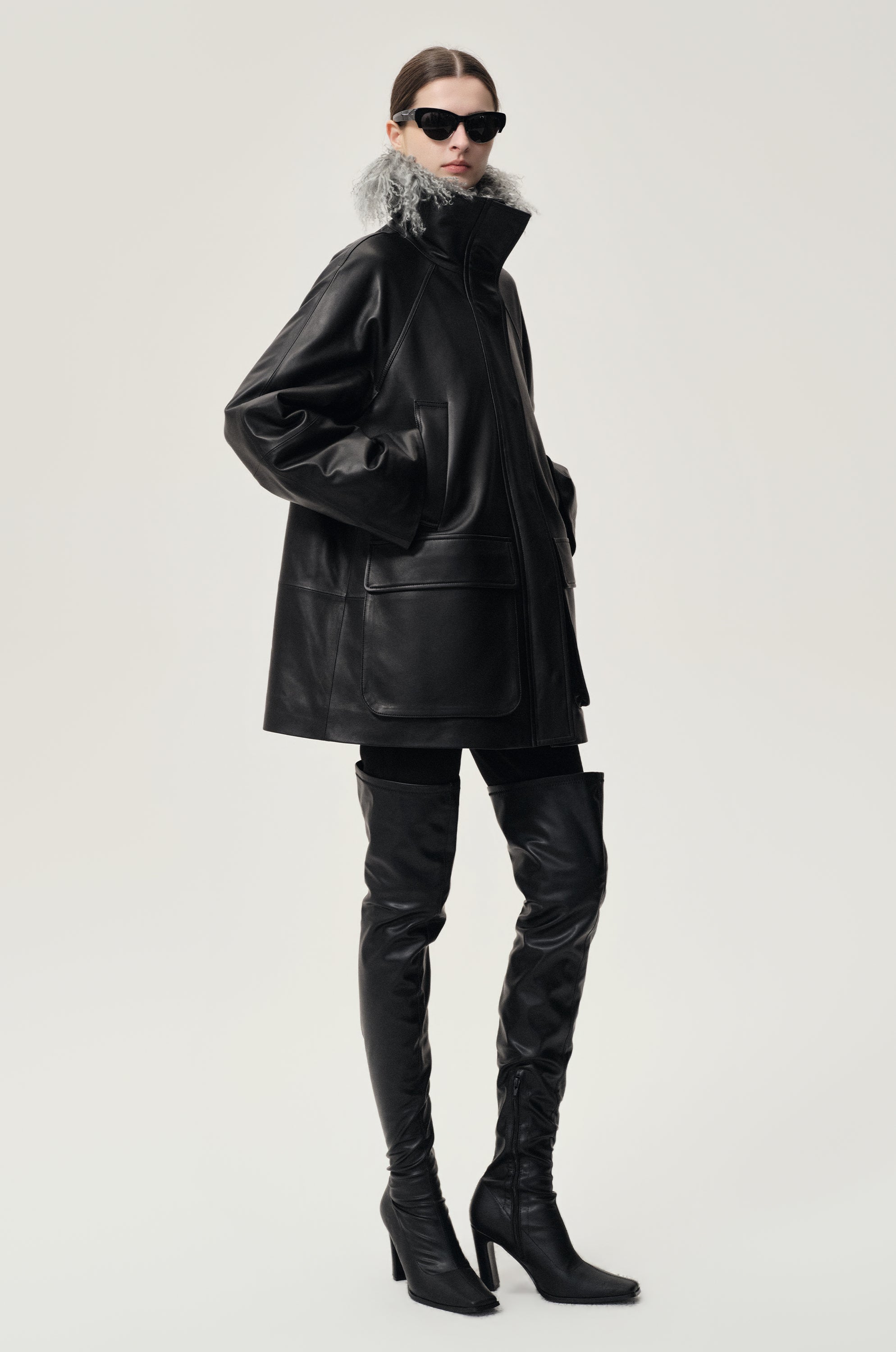 Celestine Leather Jacket Black