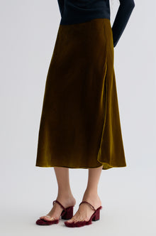Velvet Mermaid Skirt Antique Gold-tone
