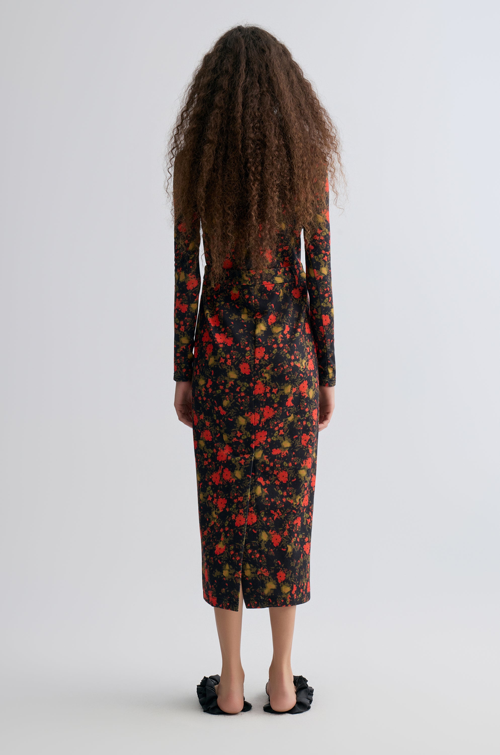 Deconstructed Printed Wool Dress