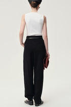 Balloon Pleat Trousers Black