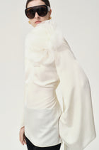 Reversible Scarf Blouse Ecru