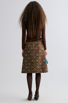 Retrobloom Jacquard Skirt Chocolate