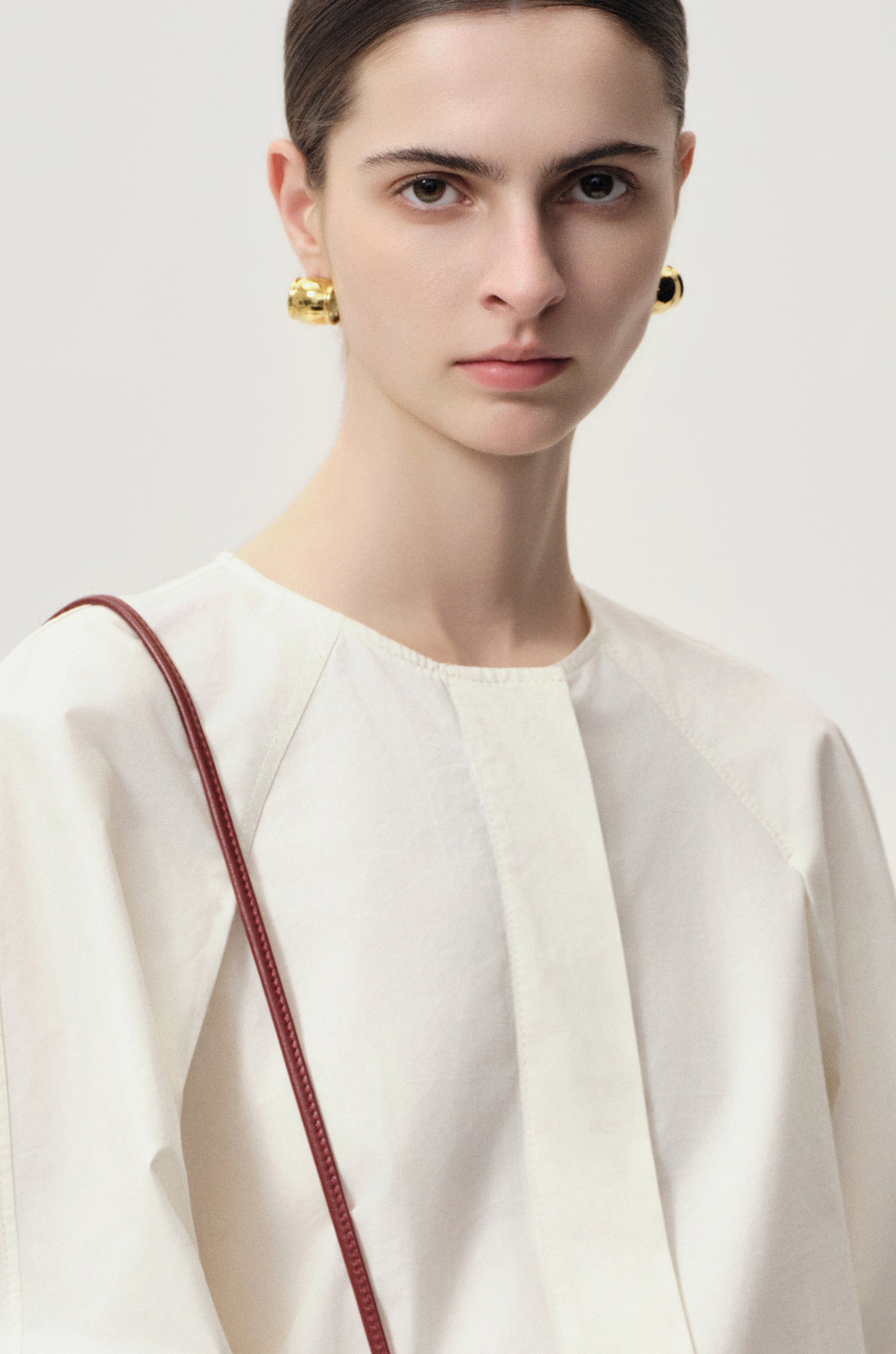 Wide hoop earrings
