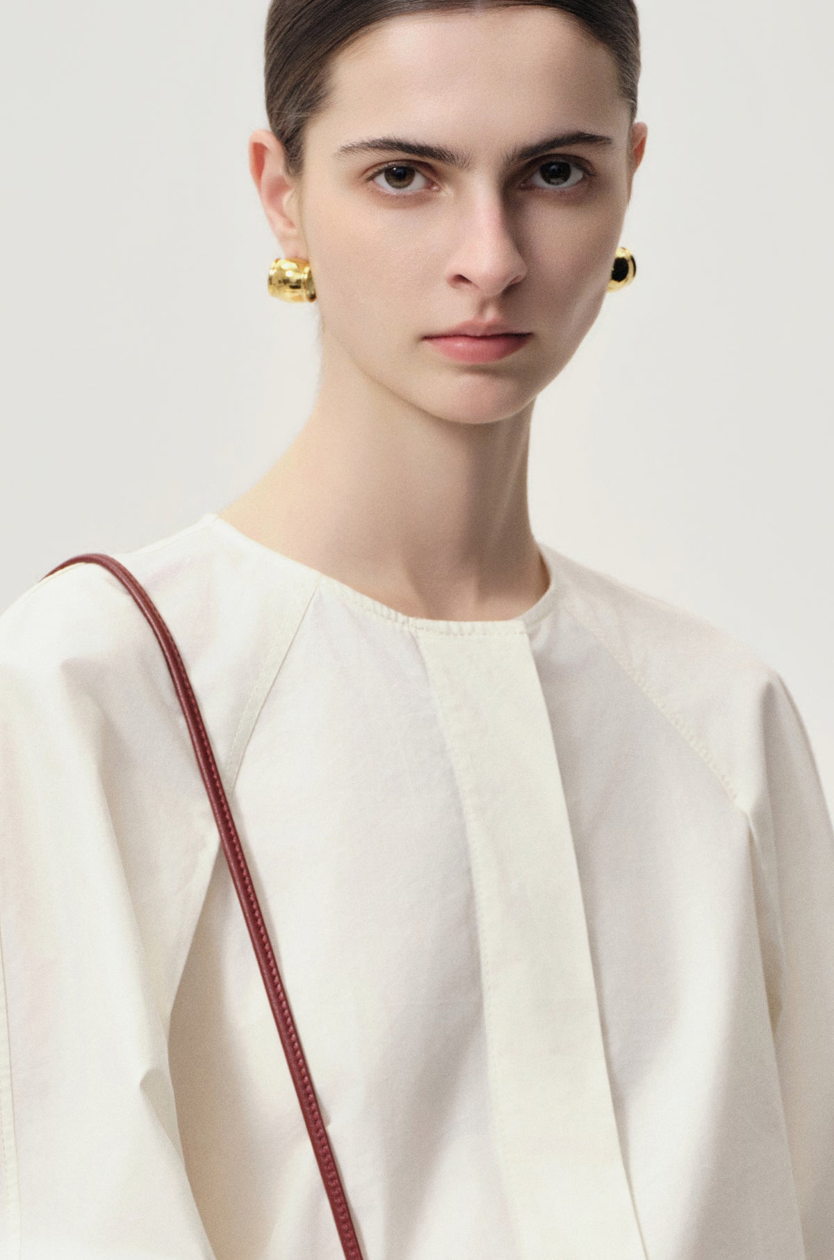 Wide hoop earrings