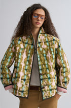 Tie-dye Bohemie Printed Quilted Jacket Mountain Green