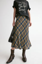 Ziggy Checked Midi Skirt