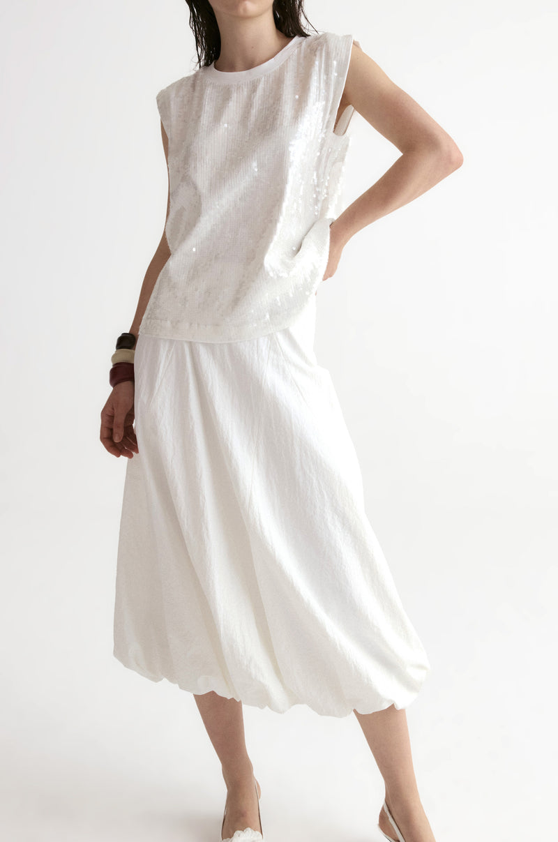 Amalfi Ballon Skirt-White
