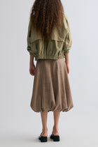 Tulip Checked Ballon-hem Skirt