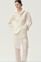 Crinkled Gauze Shirt Ecru