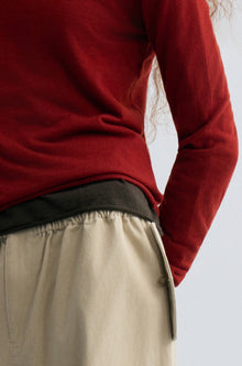 Cloudlike Knit Soft Crewneck Ruby Red