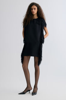 Side-Trim Wool Dress
