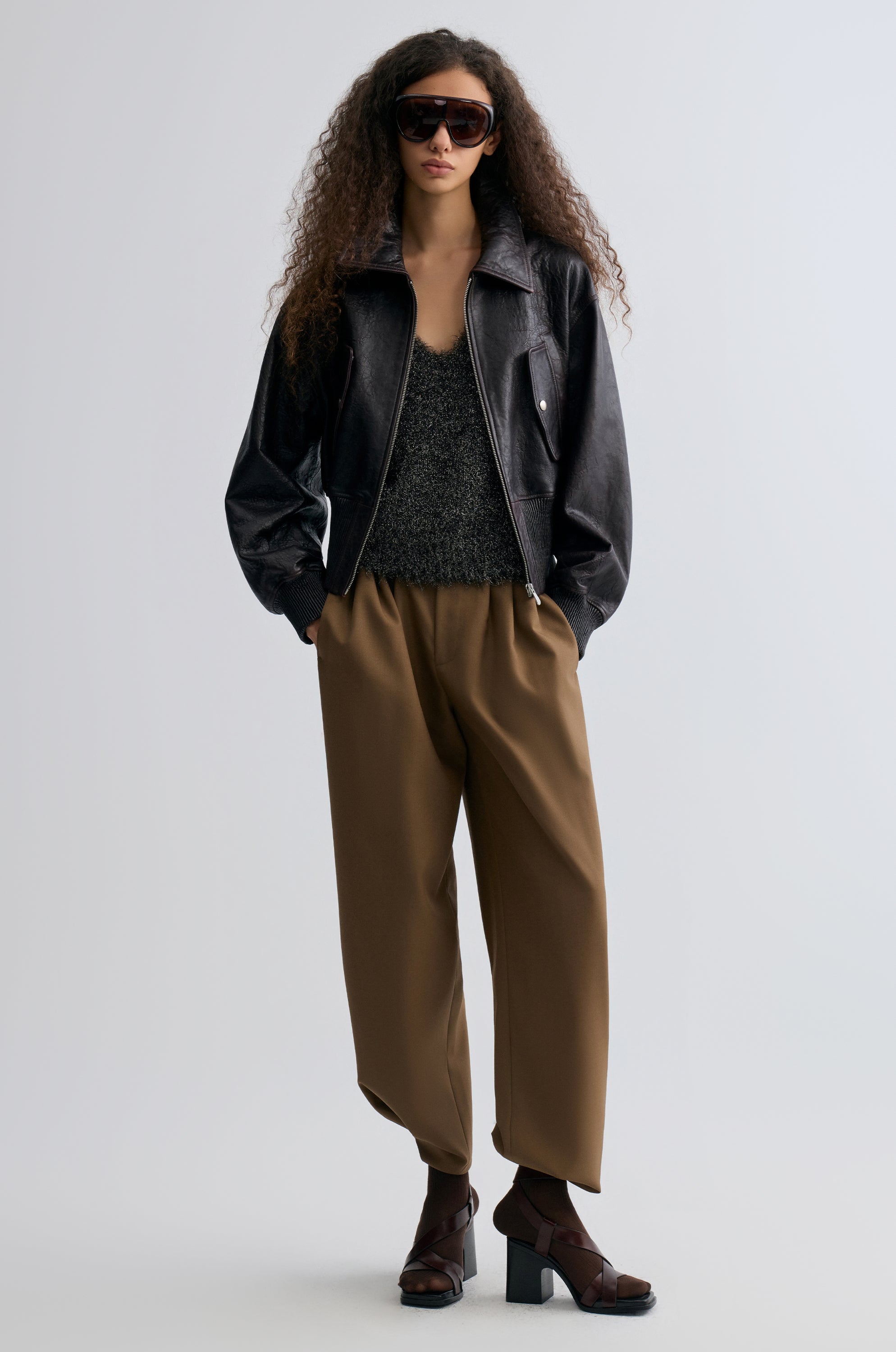 Leather Bomber Jacket
