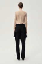 Stud-embellished Mesh Top Nude