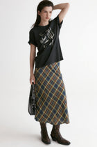 Ziggy Checked Midi Skirt