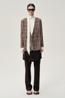 Reversible Check Blazer Espresso