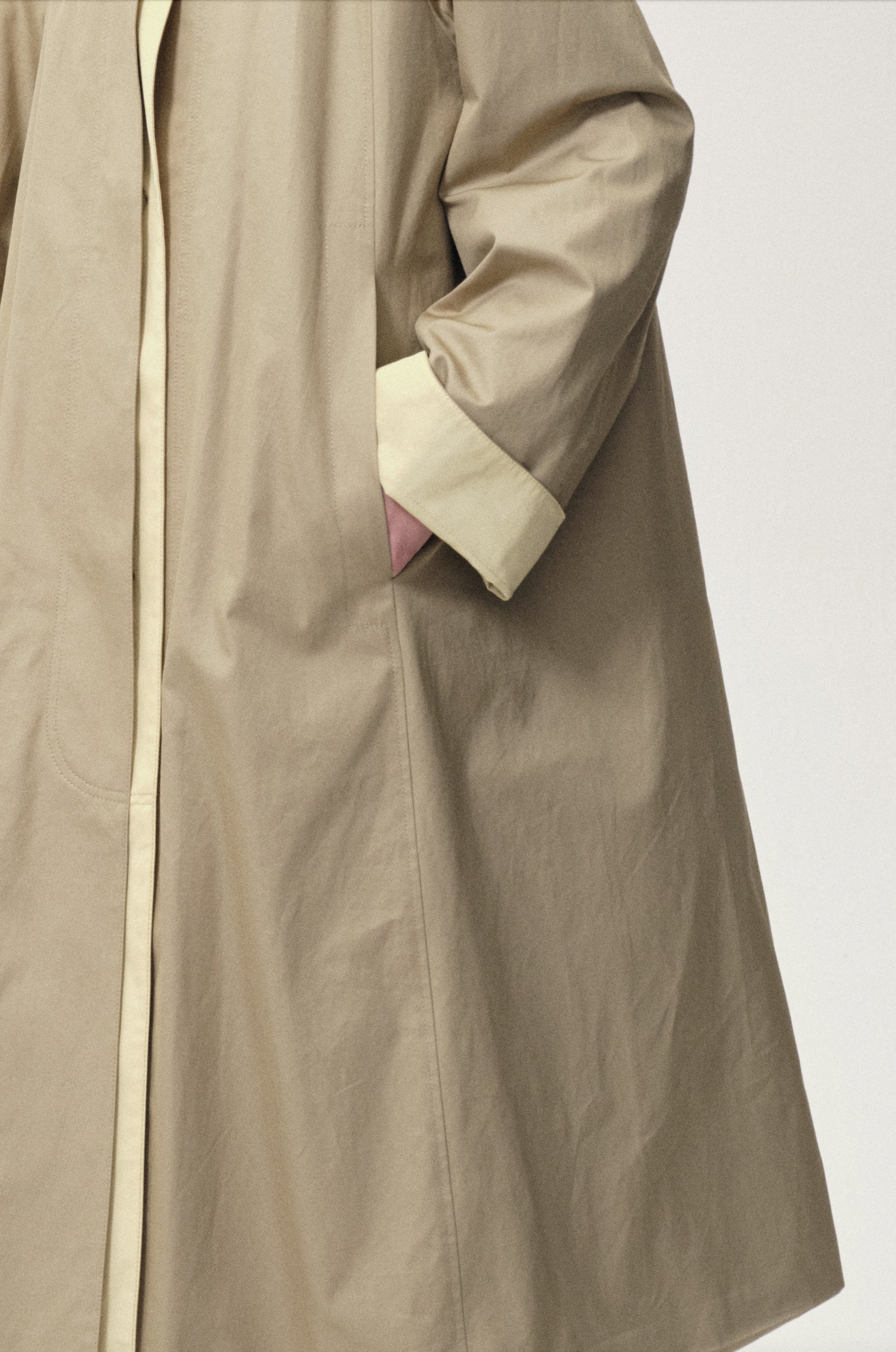 Amelie Trench Coat Khaki Beige/Butter