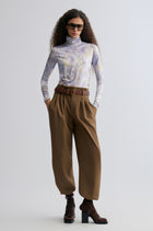 Relaxed Gabardine Trousers Pepper