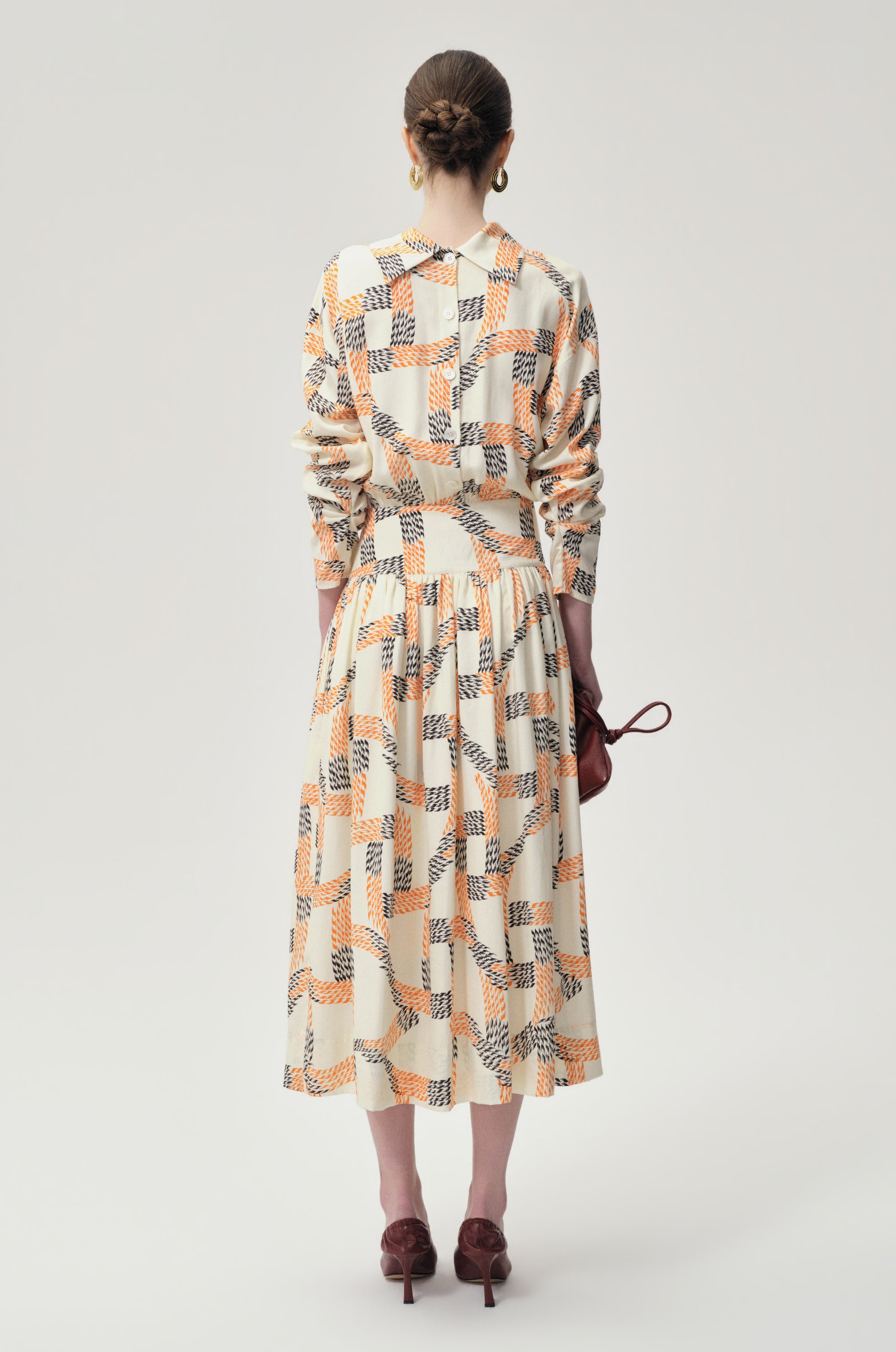 Printed Trompe-L'Ceil Dress Multi