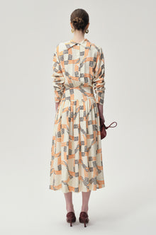 Printed Trompe-L'Ceil Dress Multi