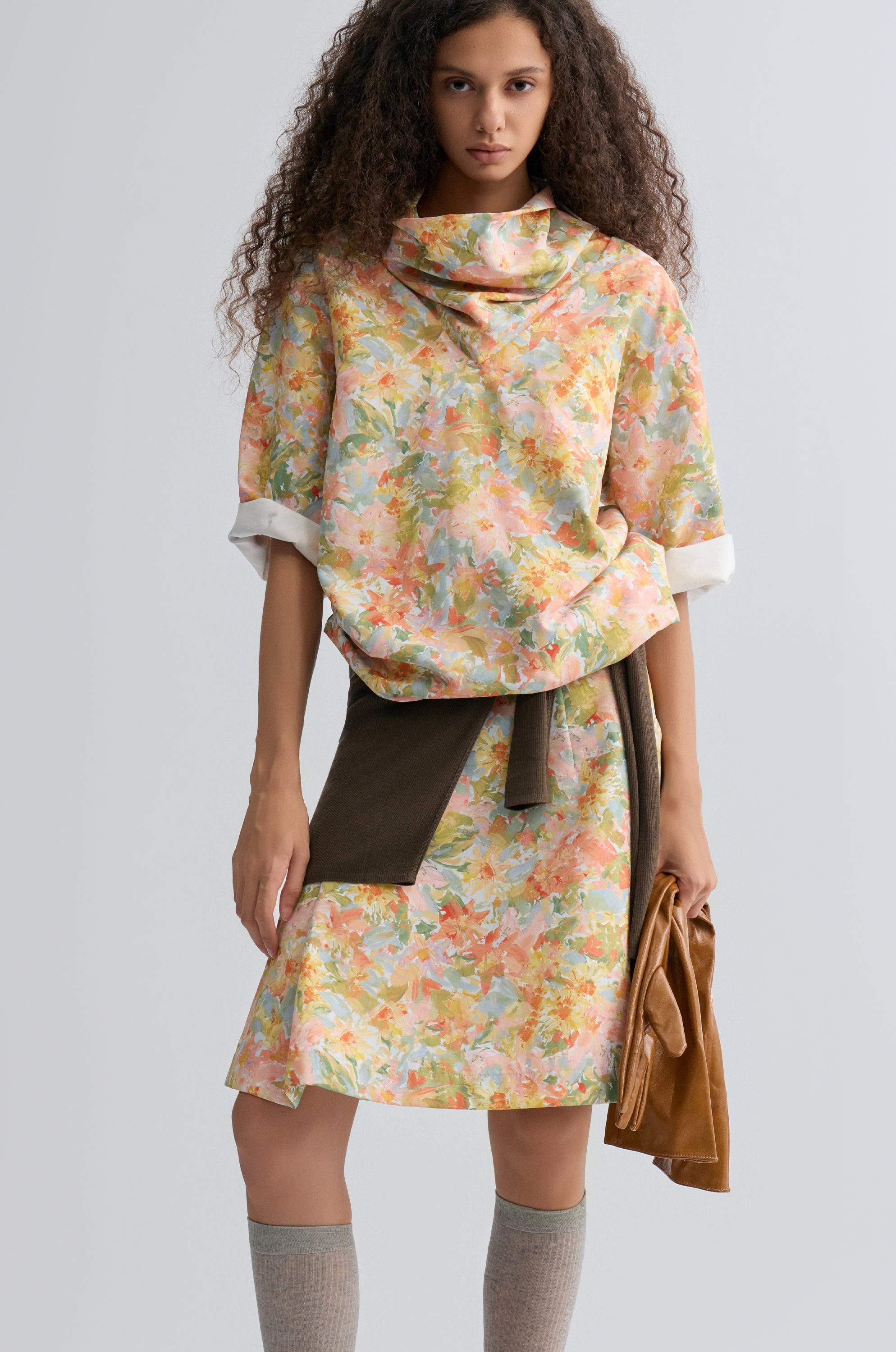 Floral Print Scarf Top