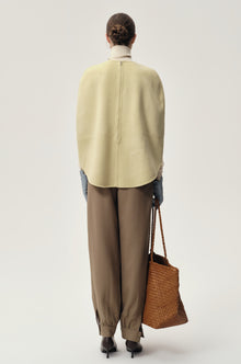 Opera Double-faced  Wool Cape Top Butter